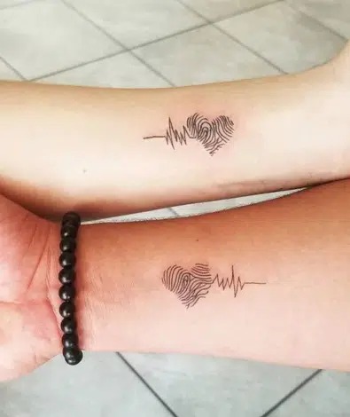 Heartbeat Echoes Tattoo Design