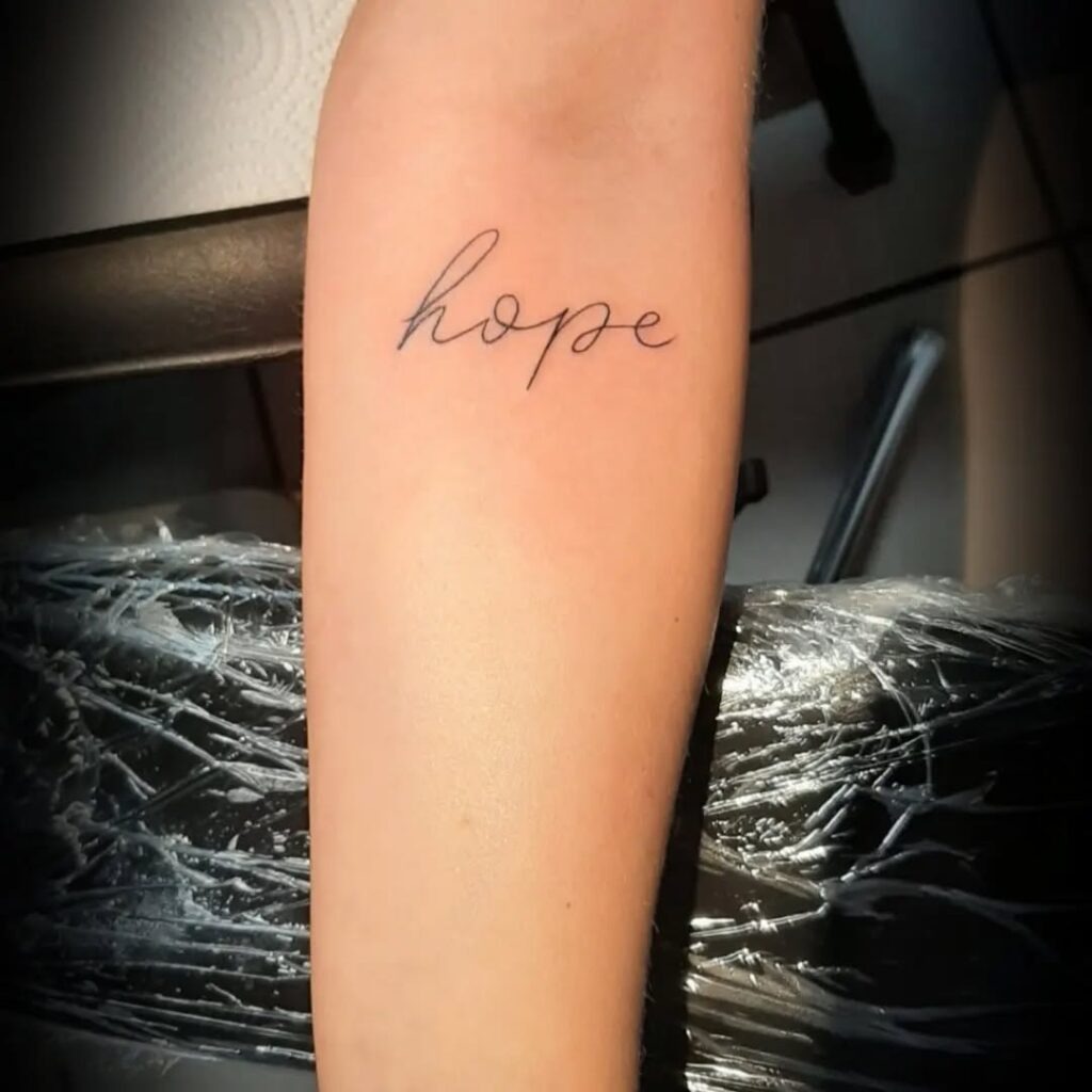 Hope Word Tattoo Tattoo Design