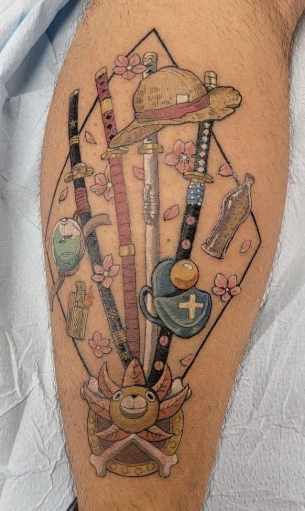 Embroidered-Style Jolly Roger Tattoo Design