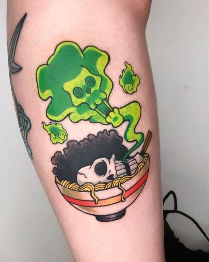 Monochrome Luffy in Quiet Strength Tattoo Design