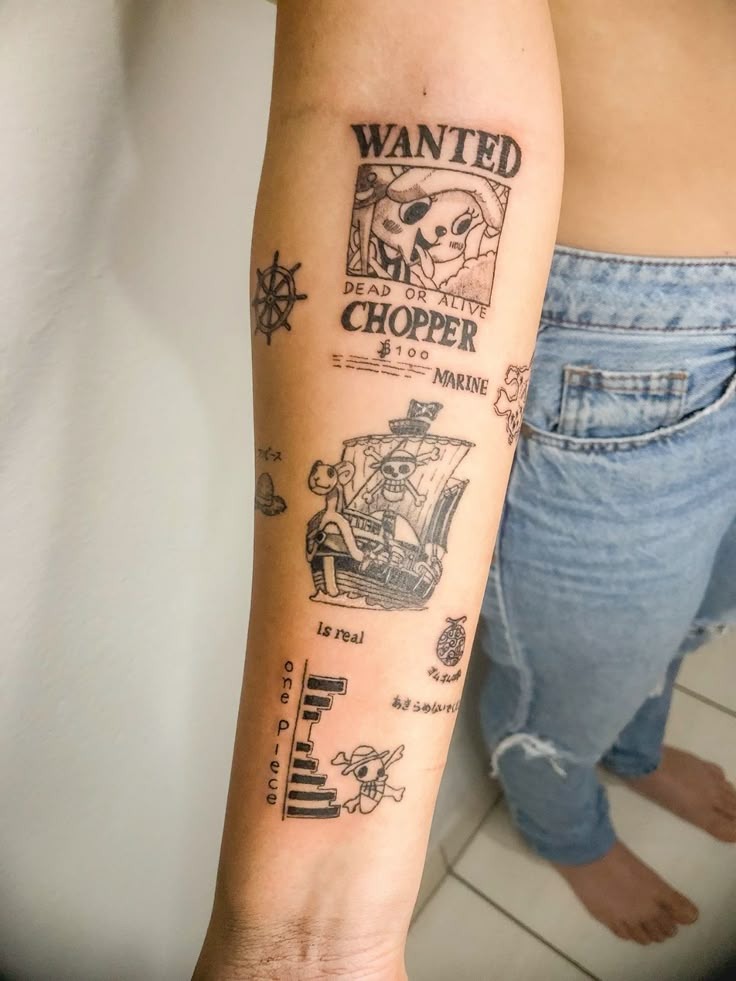 One Piece Micro-Tats Collection Tattoo Design