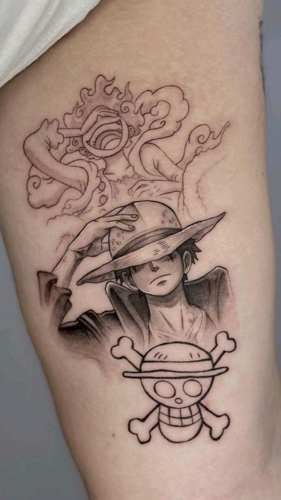 Straw Hat Crew Stack in Full Color Tattoo Design