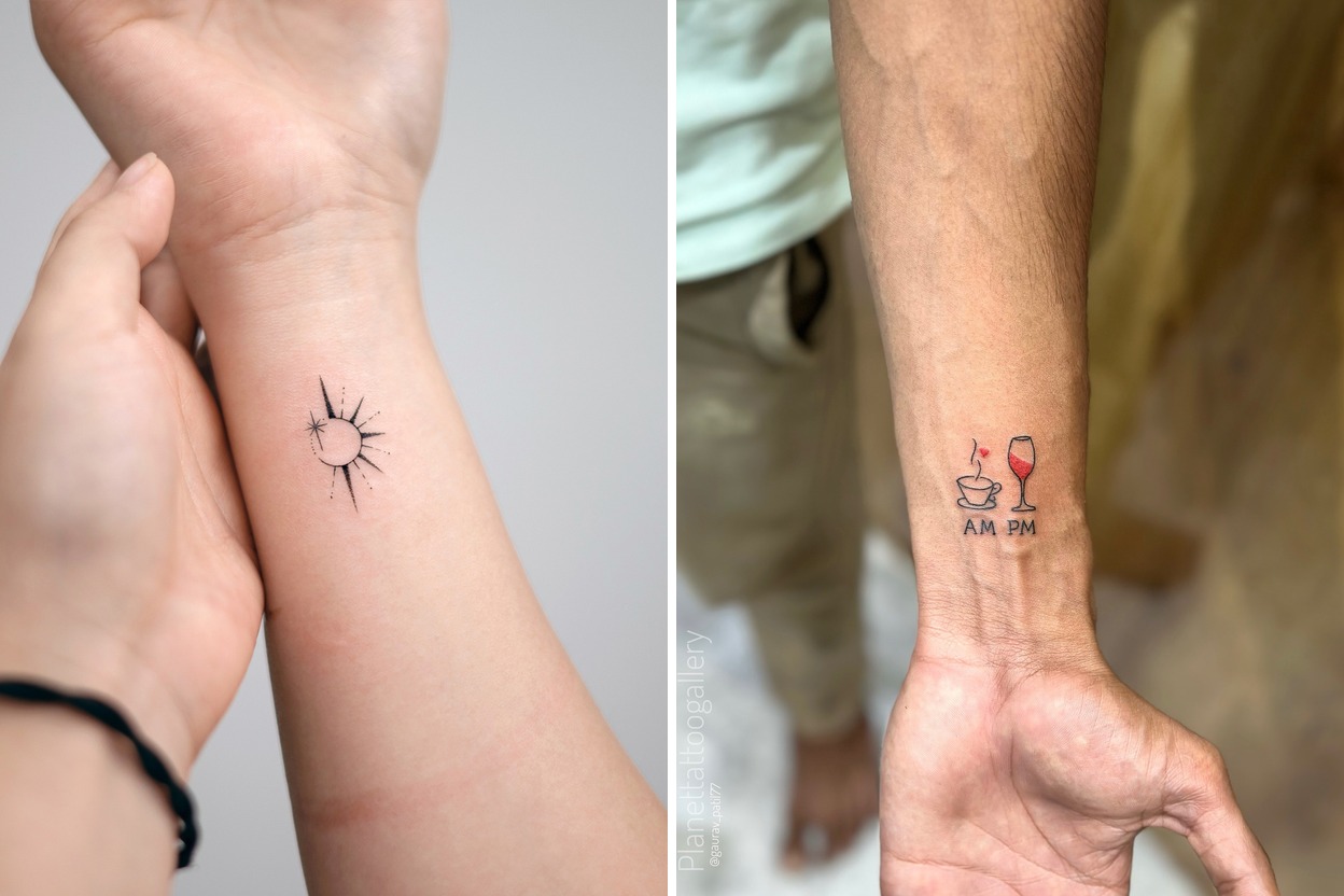 21 Tiny Wrist Tattoos Perfect for a Minimal Look Featured Lookbook Collage