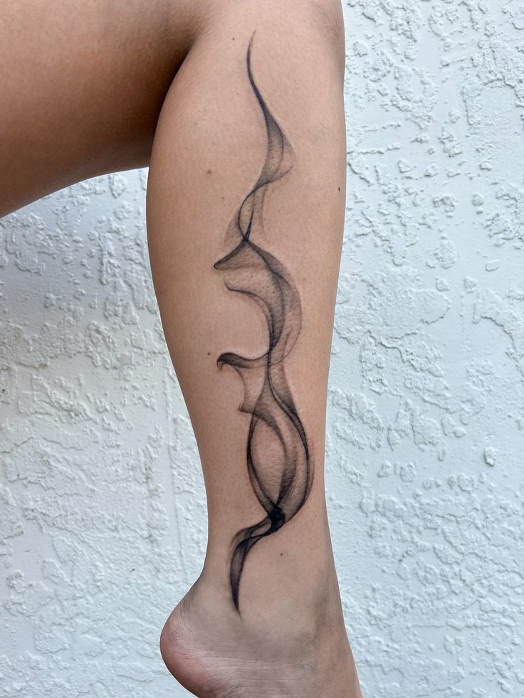 Graphic Smoke Chest Tattoo Tattoo Design