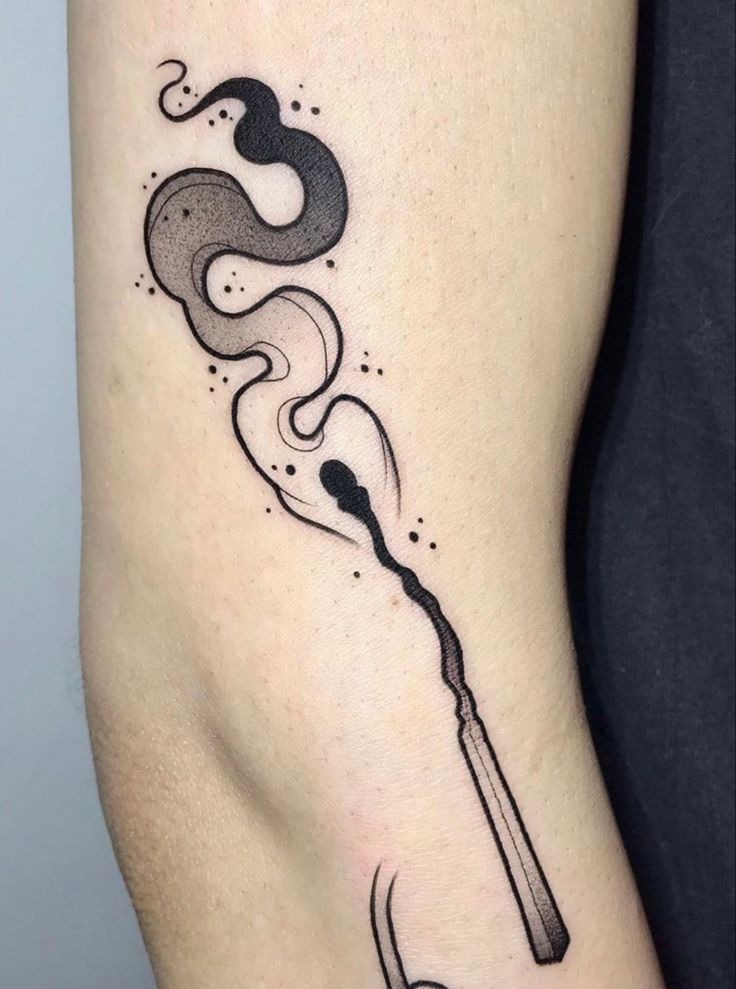 Incense Smoke Inspired Tattoo Tattoo Design