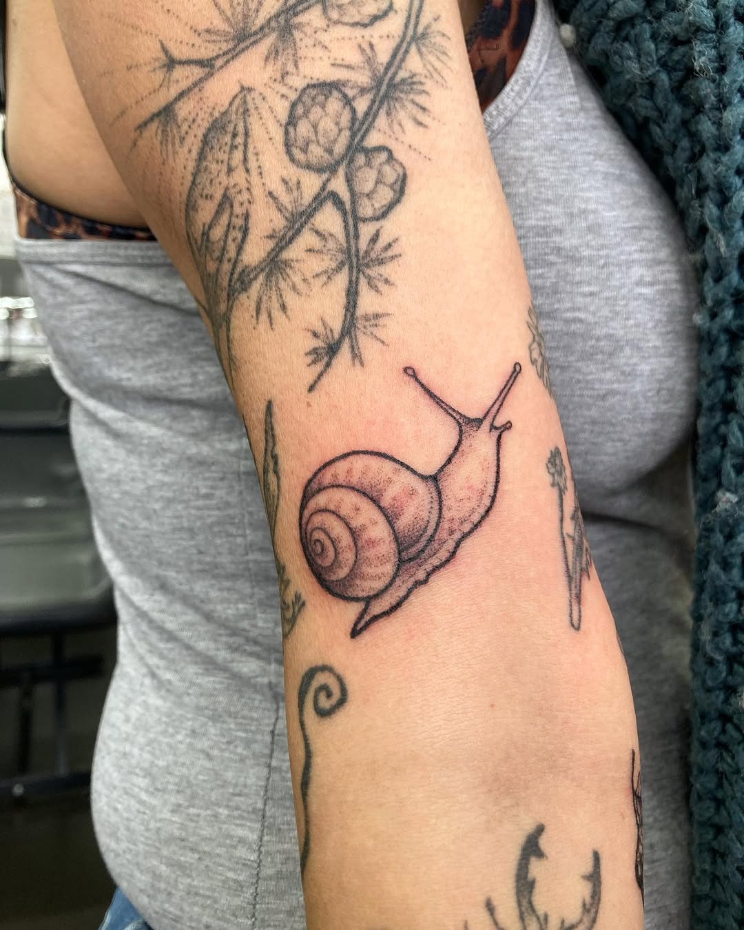 Charming Minimalist Snail Tattoo Design Tattoo Design
