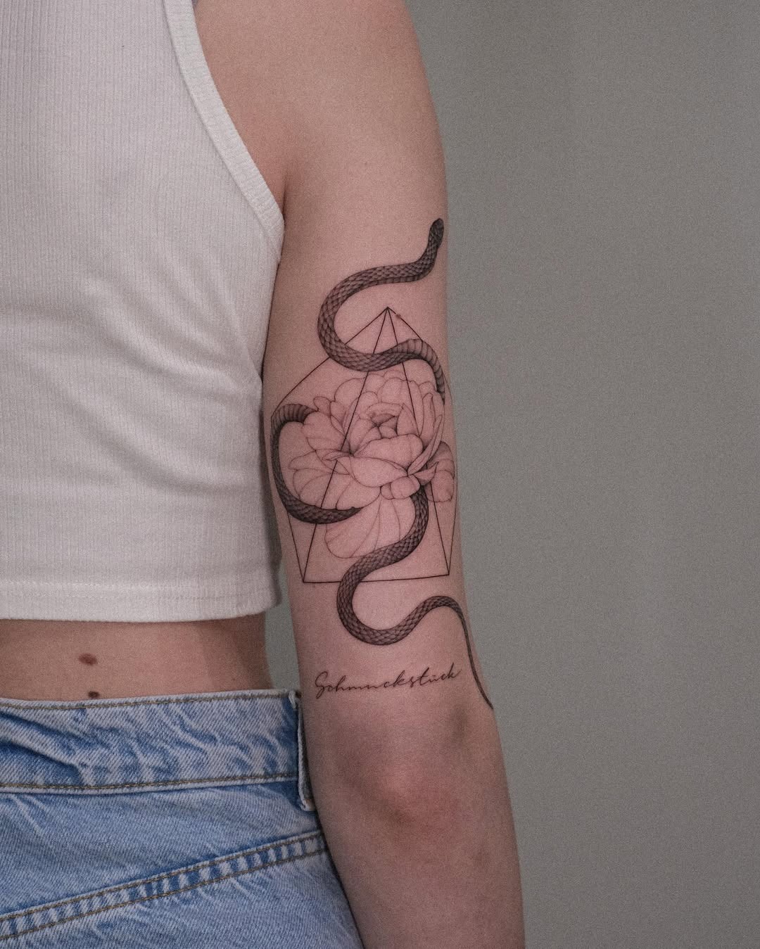 A unique blend of nature and geometry Tattoo Design