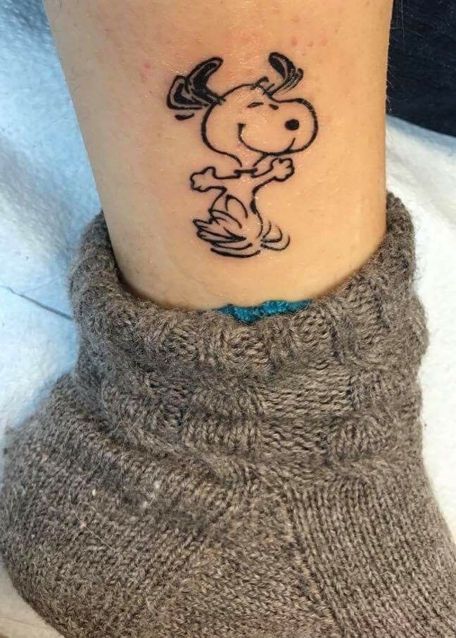 Dancing Snoopy Holiday Tattoo Tattoo Design