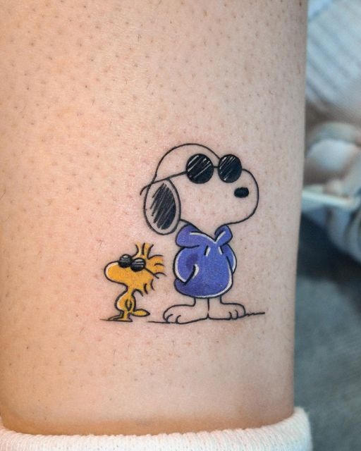 Joe Cool Snoopy And Woodstock Hoodie Tattoo Tattoo Design
