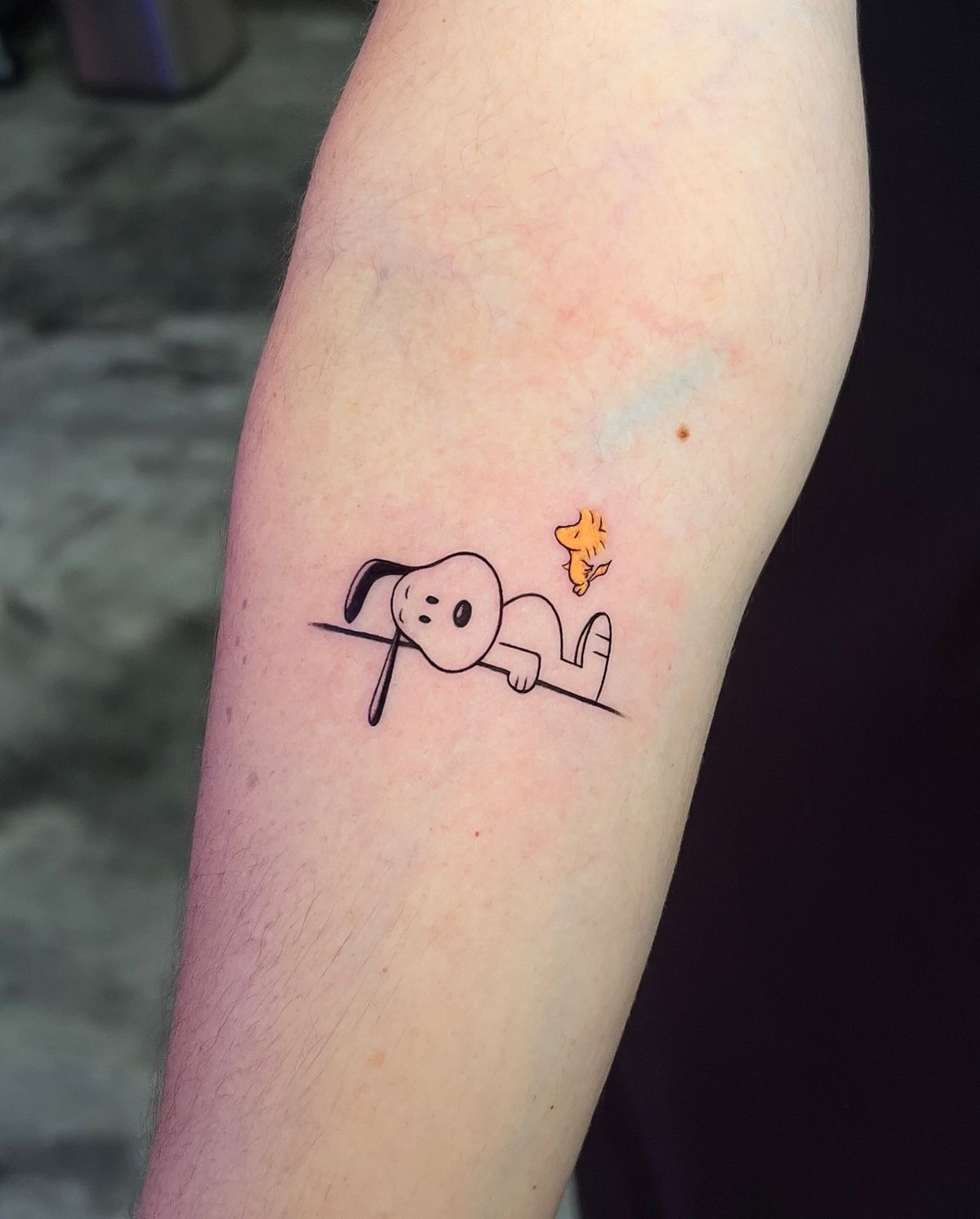 Sleepy Snoopy And Floating Woodstock Tattoo Tattoo Design
