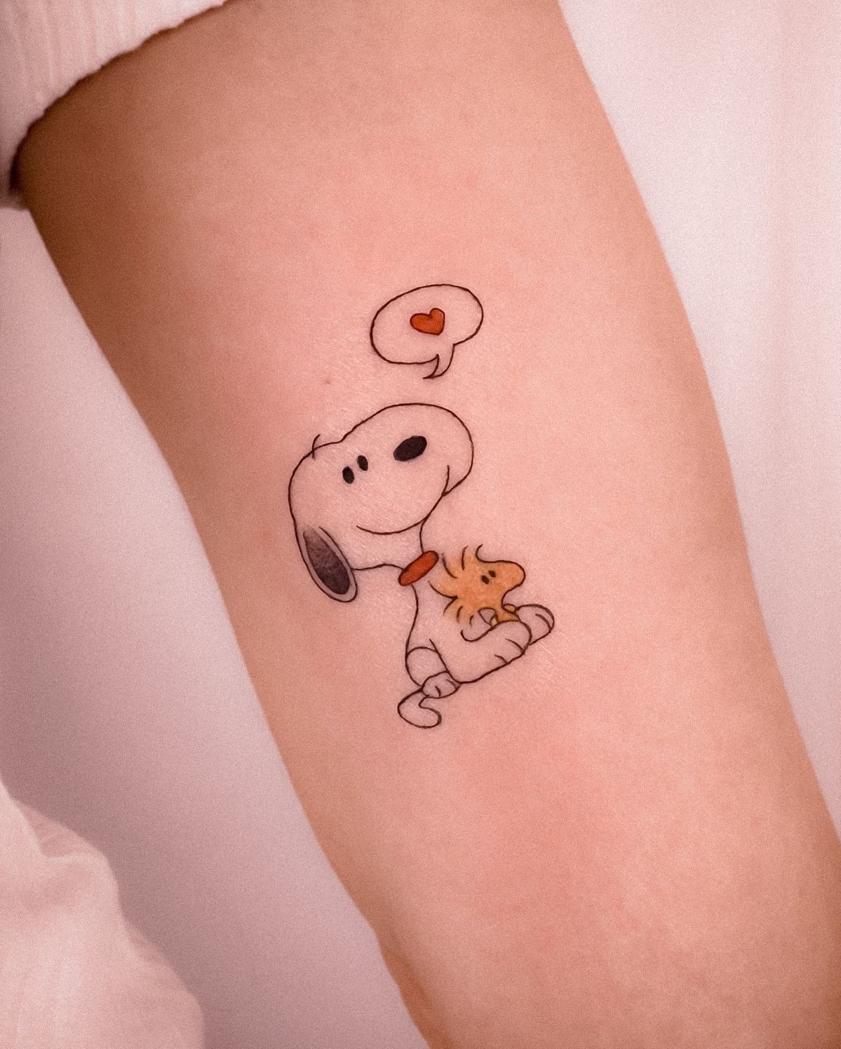 Snoopy And Woodstock Love Bubble Tattoo Tattoo Design