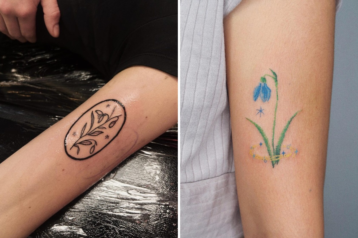56+ Snowdrop Flower Tattoo Ideas That Stand Out with Effortless Elegance Featured Lookbook Collage