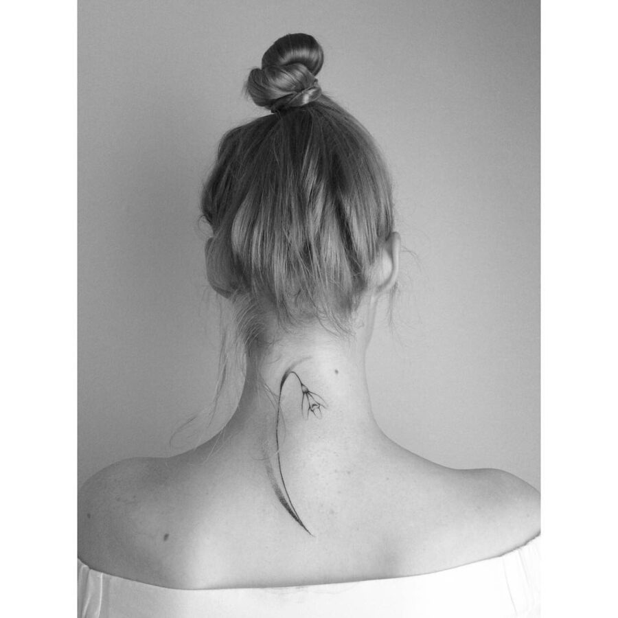 Sleek snowdrop tattoo, subtly stylish vibe Tattoo Design