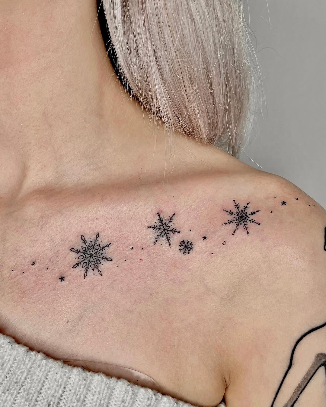 Beautiful snowflake tattoo design on shoulder Tattoo Design