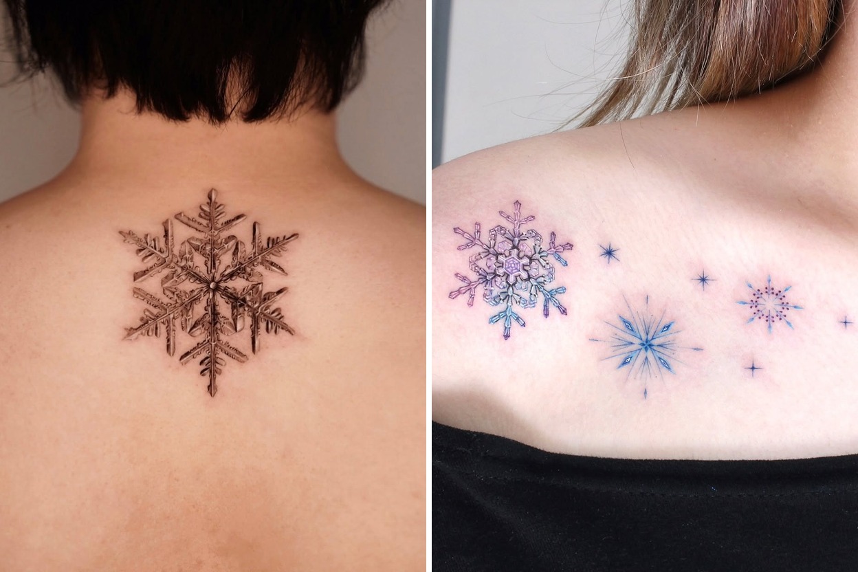 48+ Snowflake Tattoo Ideas & Inspiration Featured Lookbook Collage