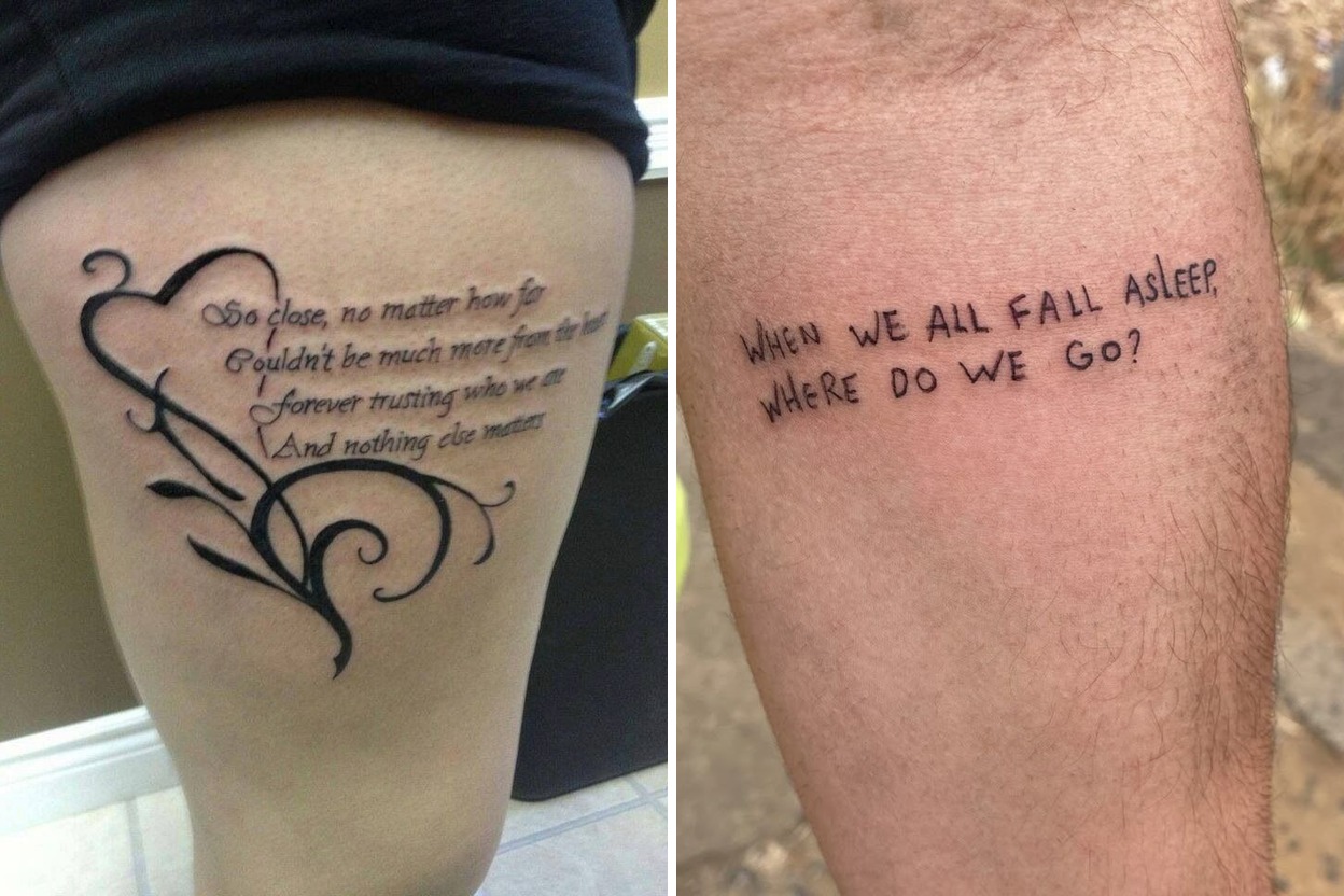 33+ Song Lyrics Tattoo Ideas & Inspiration Featured Lookbook Collage