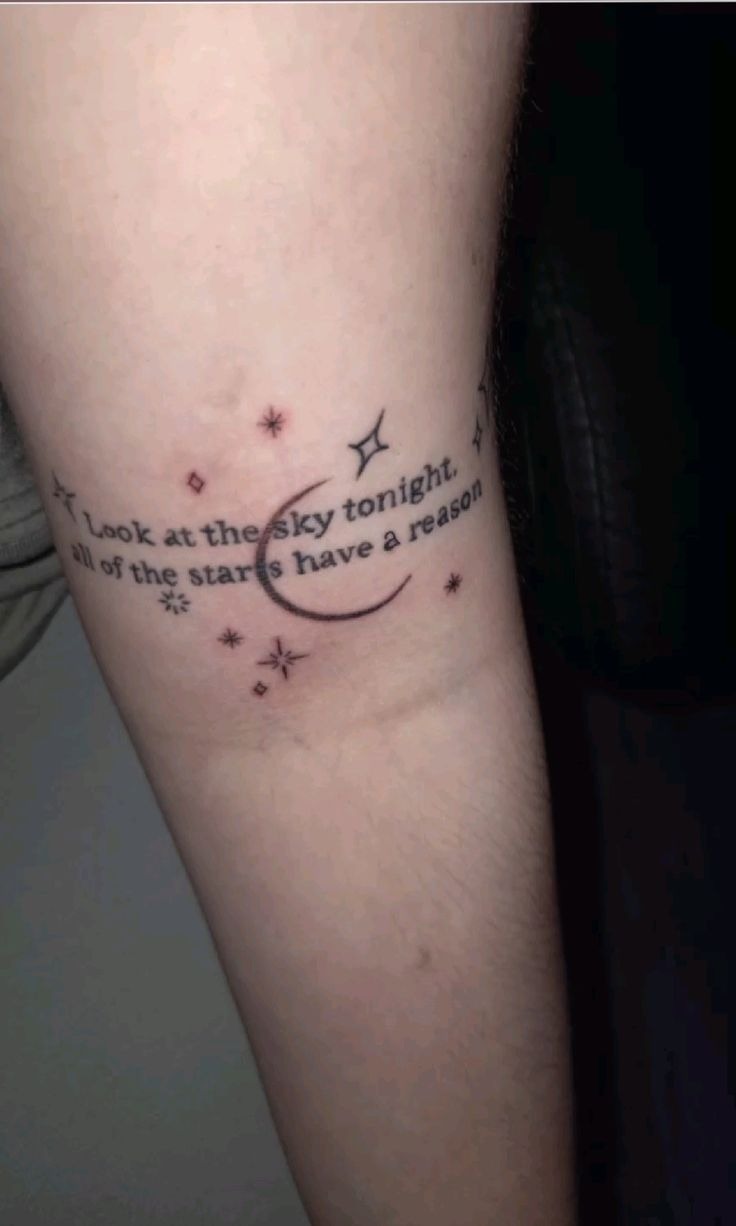 Simple Forearm Lyric Tattoo with Quiet Strength Tattoo Design
