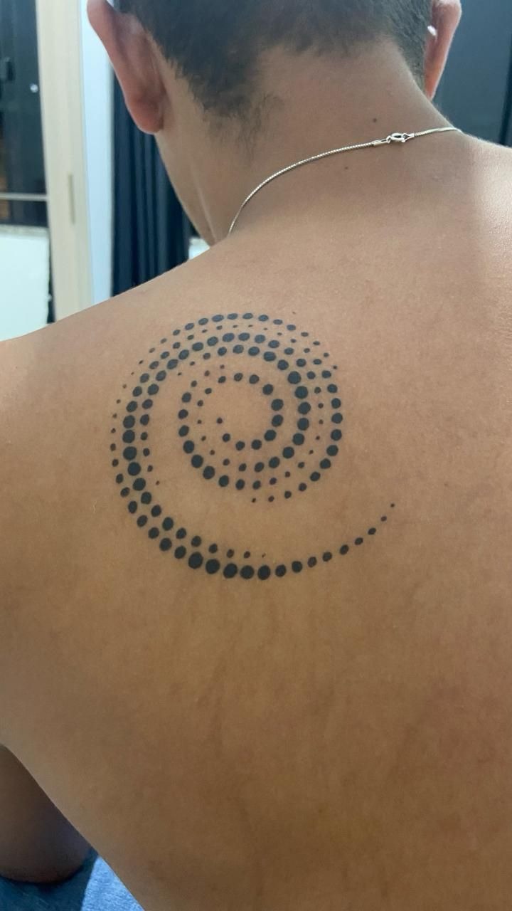 Delicate Shell Spiral Shoulder Tattoo Tattoo Design