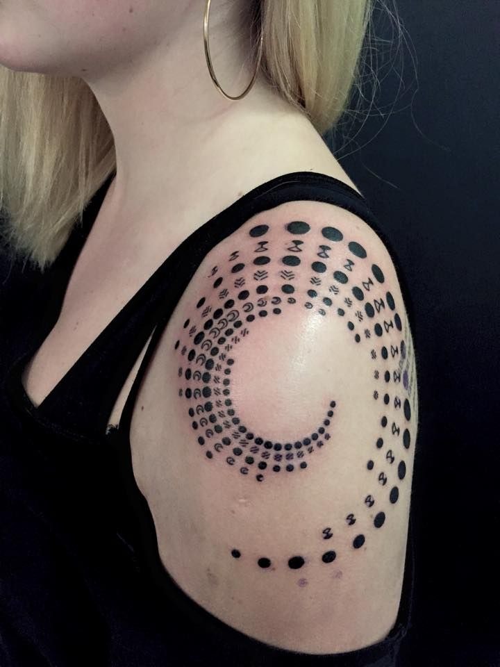 Nautilus-Inspired Blue Spiral Tattoo Tattoo Design