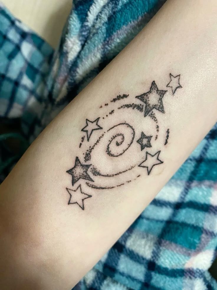 Purple Flow Spiral Forearm Tattoo Tattoo Design