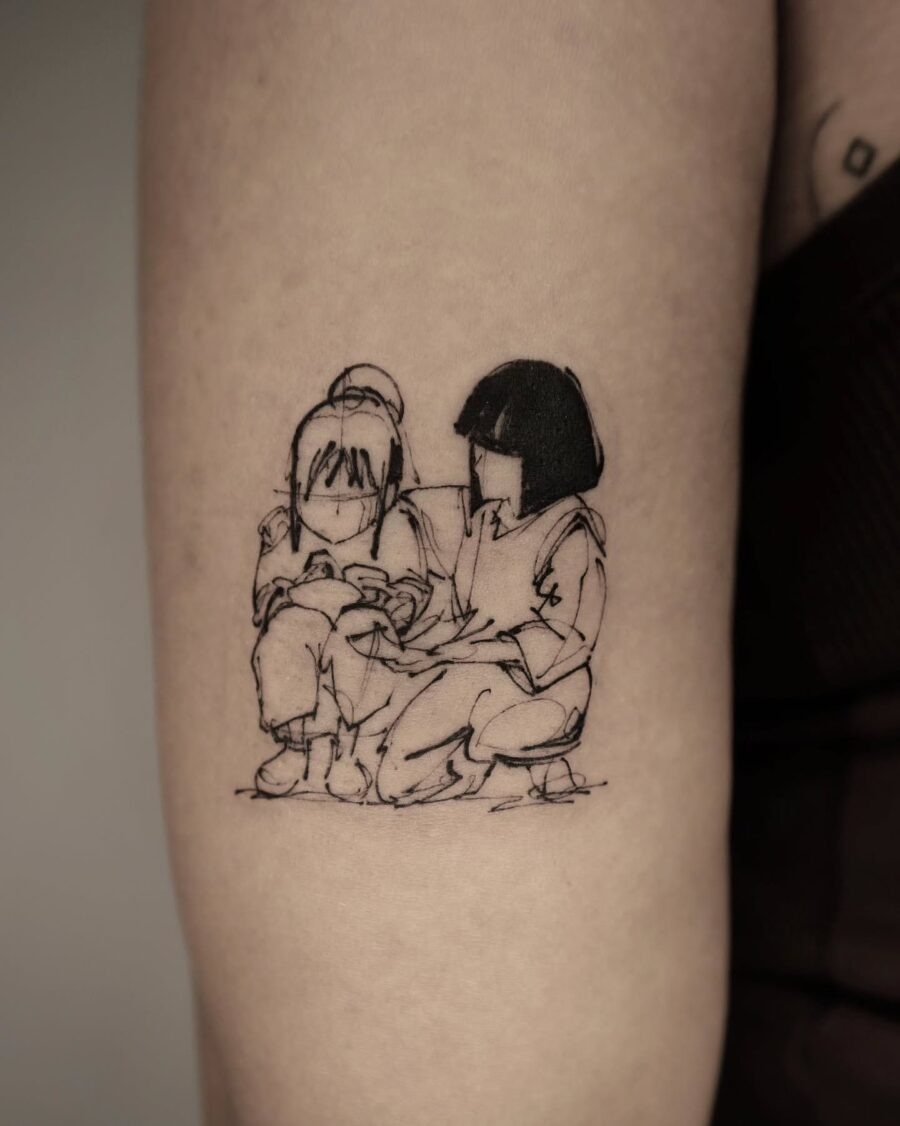 Charming duo from Spirited Away tattoo design Tattoo Design