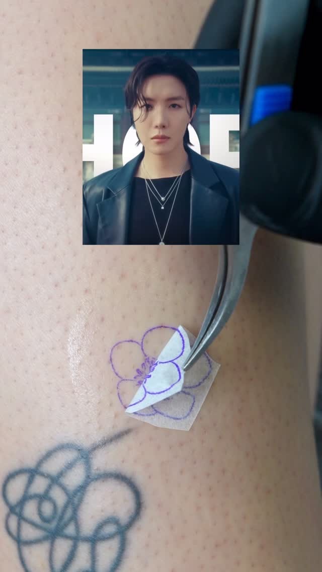 Charming Flower Tattoo in the Making Tattoo Design
