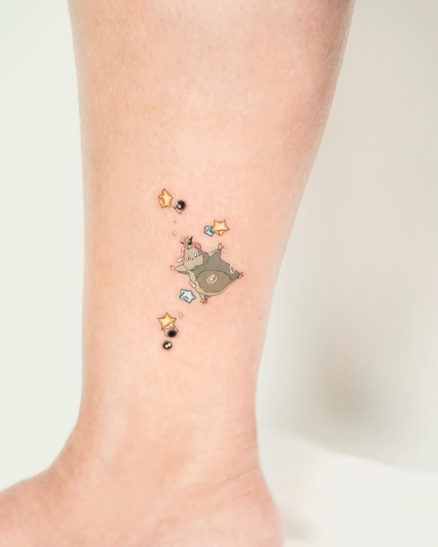 Charming tattoo of Spirited Away's mouse character Tattoo Design
