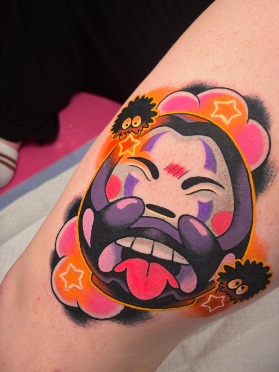 Dynamic tattoo inspired by Spirited Away characters Tattoo Design