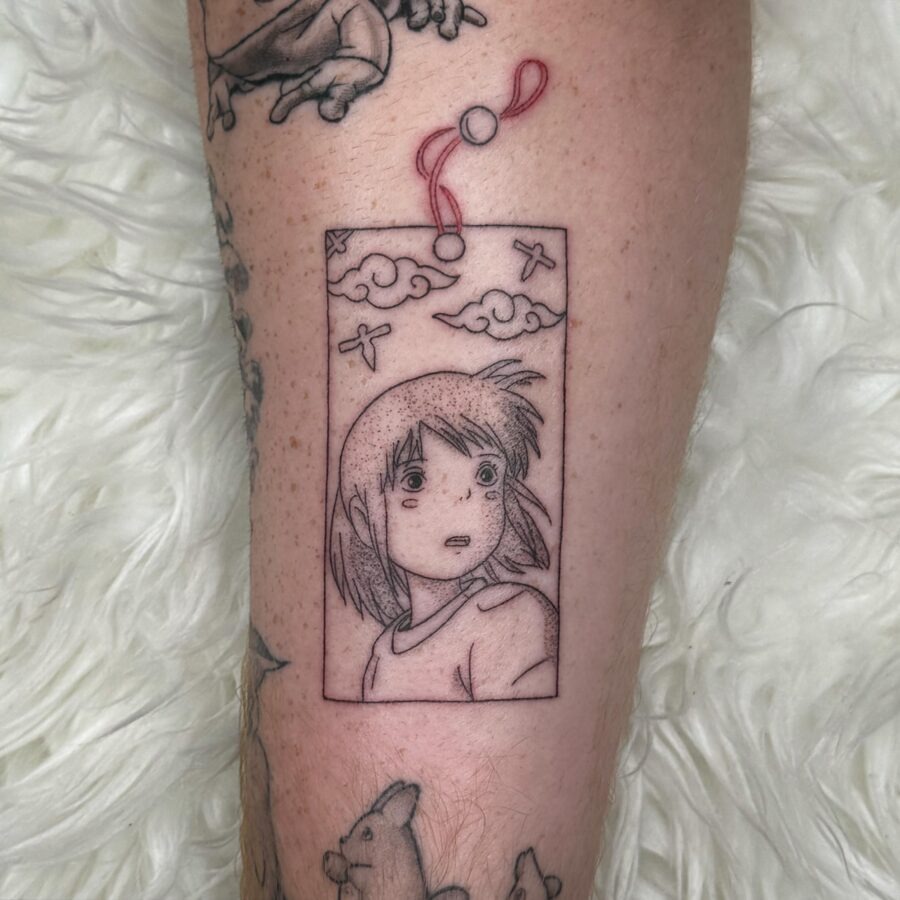 Intricate tattoo of Chihiro from Spirited Away Tattoo Design