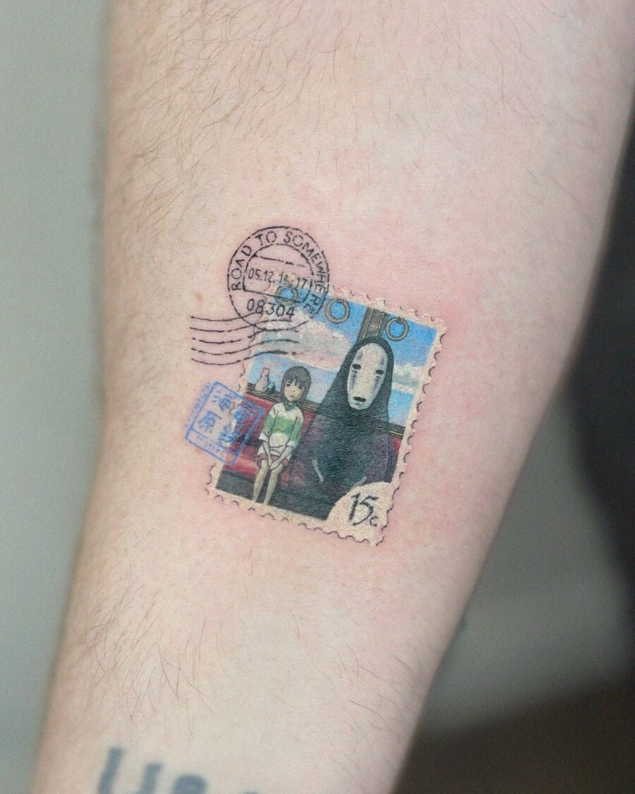 Unique tattoo capturing Spirited Away's nostalgia Tattoo Design