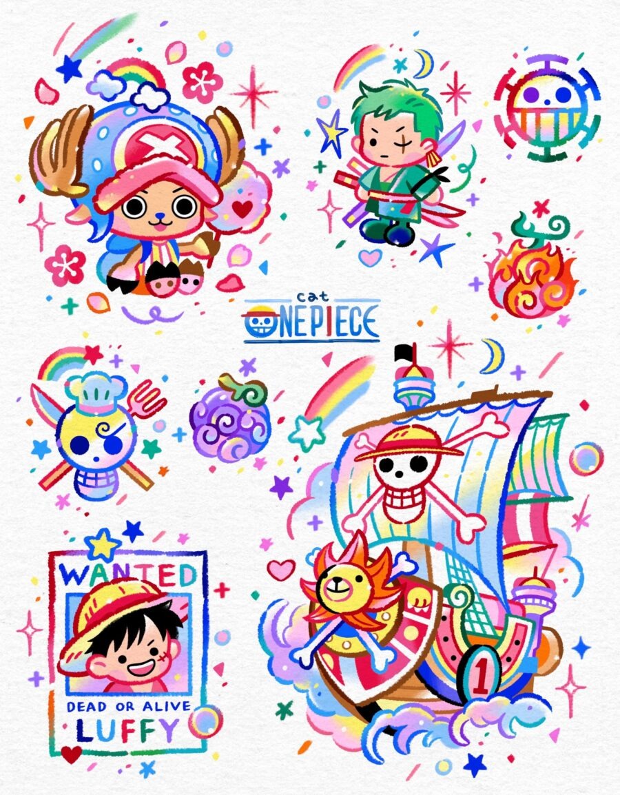 Vibrant One Piece-inspired Tattoo Creations Tattoo Design