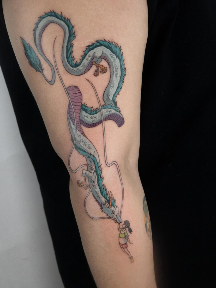 Vibrant Spirited Away Dragon Tattoo Design Tattoo Design