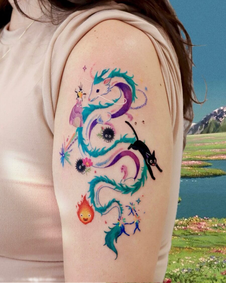 Vivid Spirited Away Creature Tattoo Design Tattoo Design