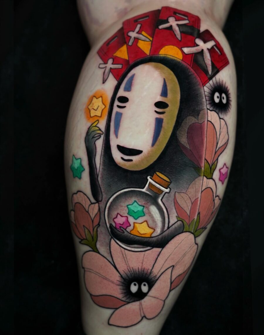 Whimsical No-Face Inspired Tattoo Design Tattoo Design
