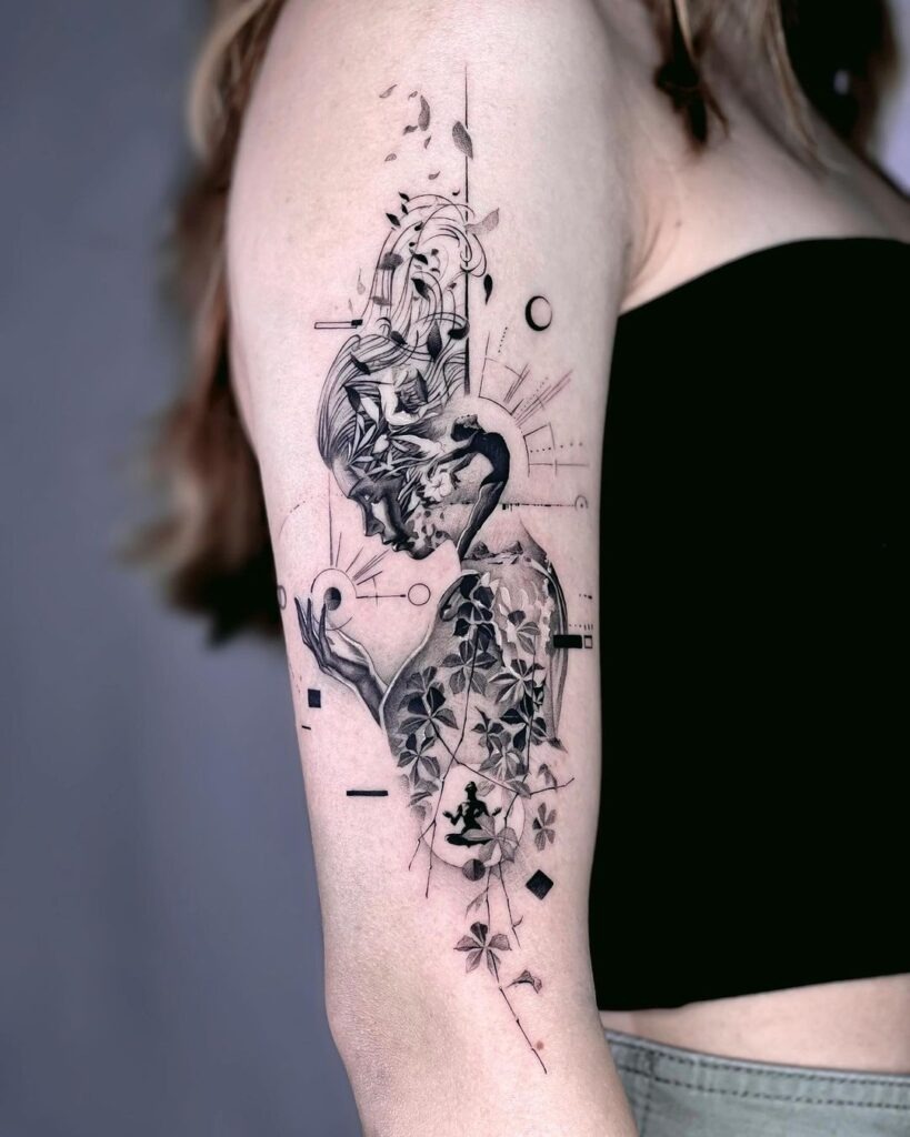 Abstract Feminine Energy Tattoo Design Tattoo Design