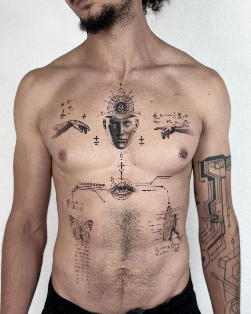 Abstract Science and Art Tattoo Design Tattoo Design