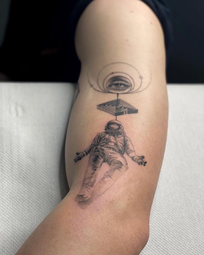 Cosmic Astronaut Tattoo Tattoo Design