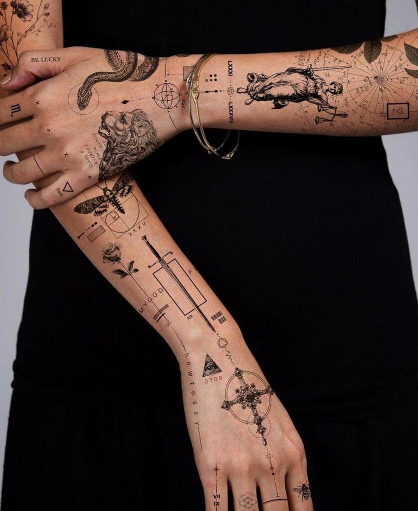 Eclectic Geometric Spiritual Tattoo Tattoo Design