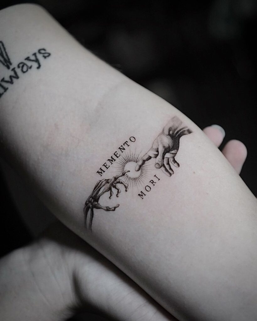 Memento Mori Hands Tattoo Design Tattoo Design