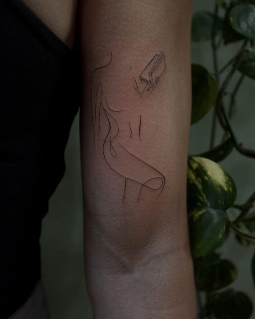 Minimalist Book Tattoo Design Tattoo Design