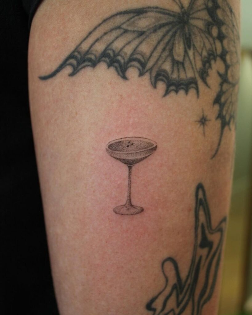 Minimalist Cocktail Glass Tattoo Design Tattoo Design