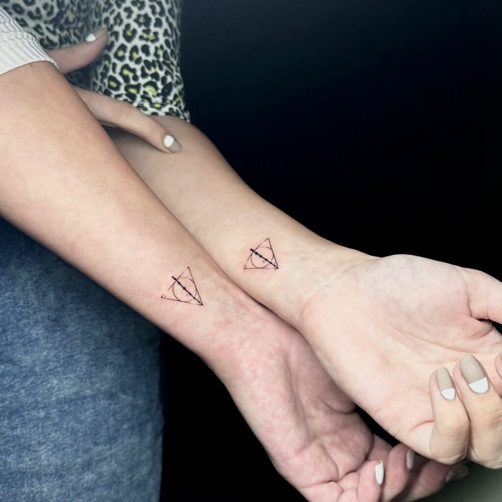 Minimalist Geometric Triangle Tattoo Tattoo Design