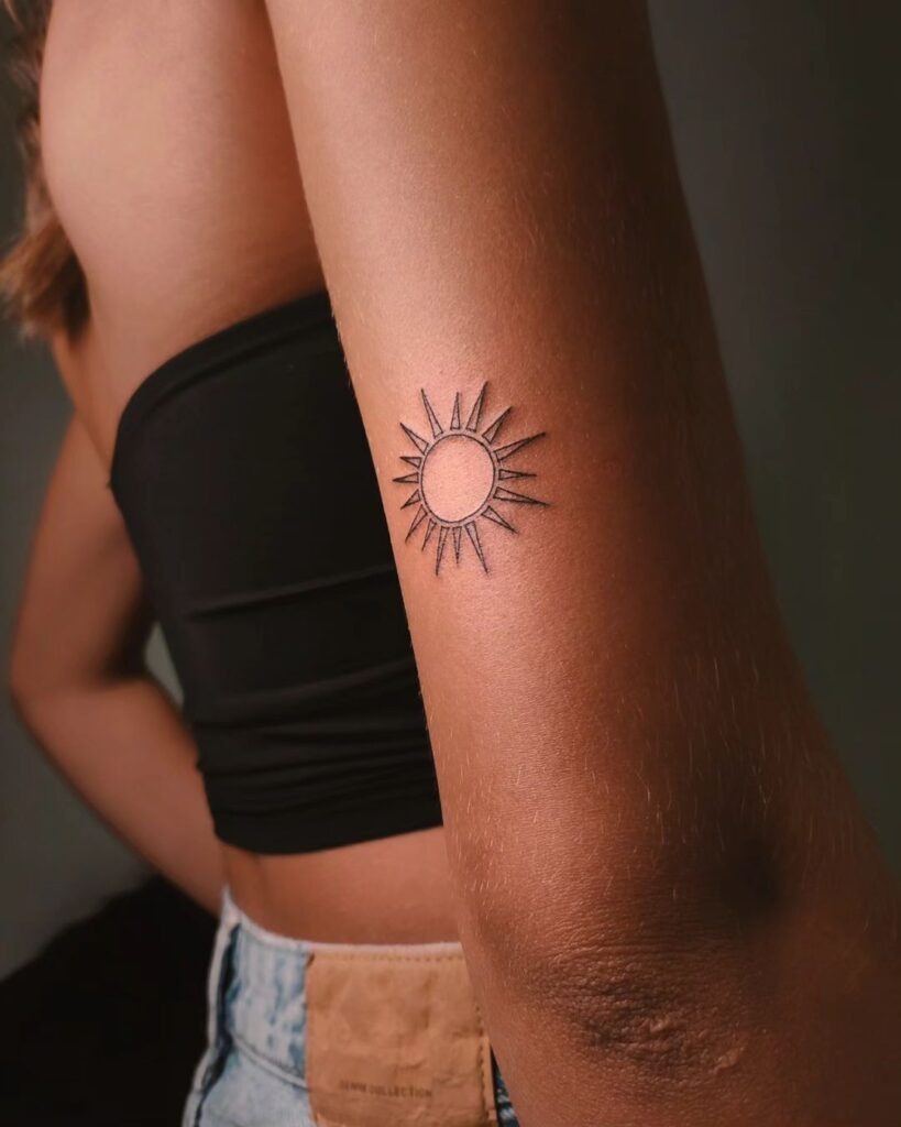 Minimalist Sun Tattoo Design Tattoo Design