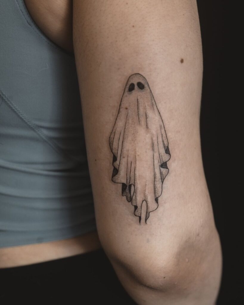 Playful Ghost Tattoo Tattoo Design