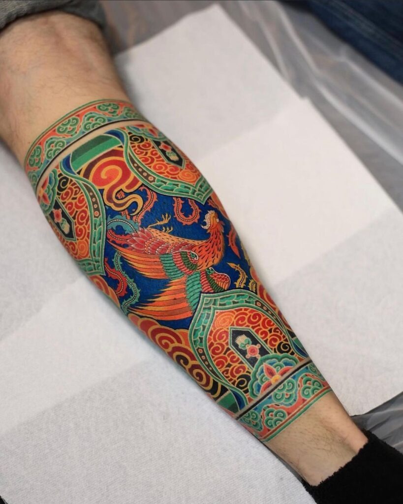 Stunning Colorful Phoenix Tattoo Tattoo Design