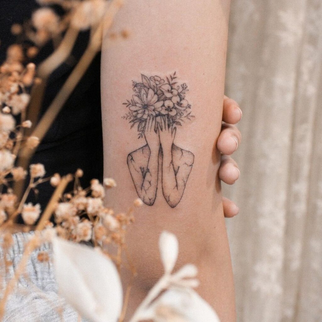 Vulnerable Floral Tattoo Tattoo Design