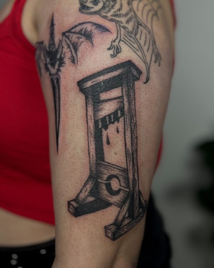 Dripping Guillotine Tattoo Tattoo Design