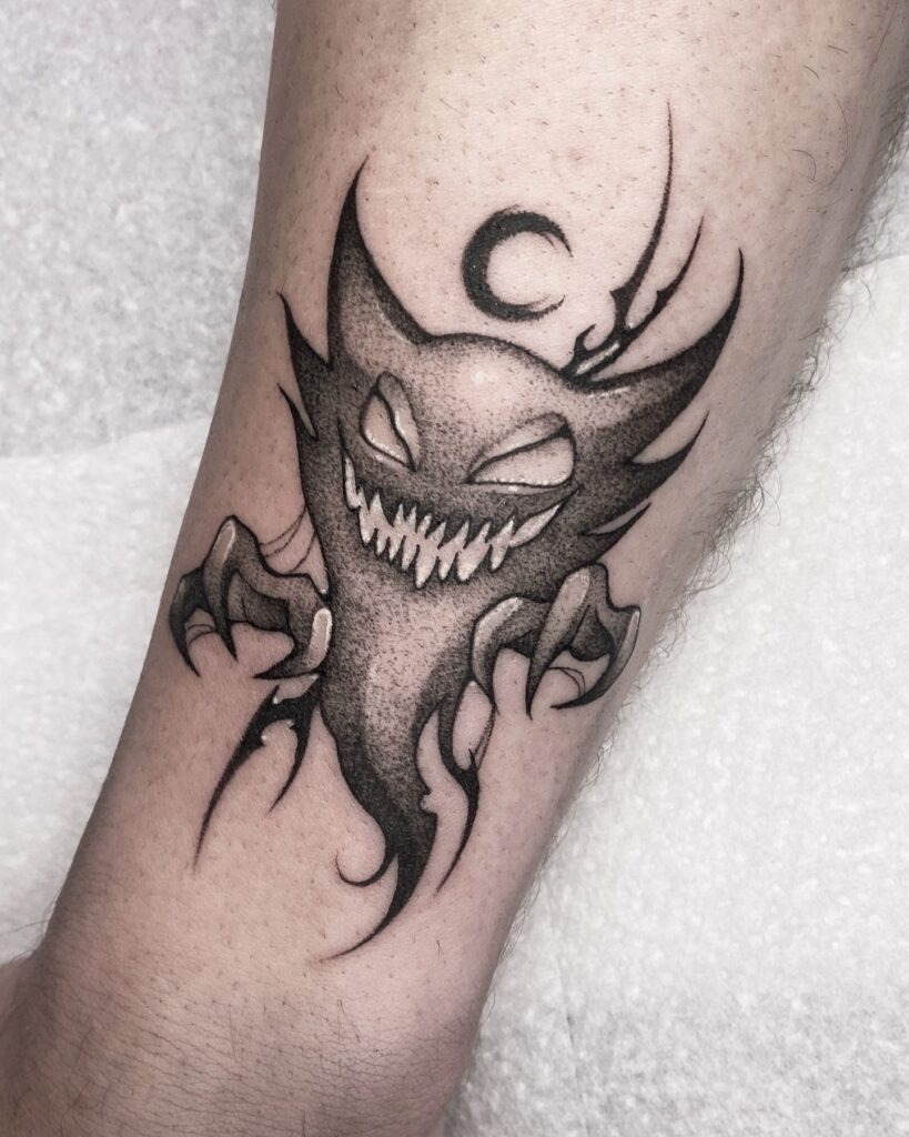 Haunter-Inspired Shadow Demon Tattoo Tattoo Design