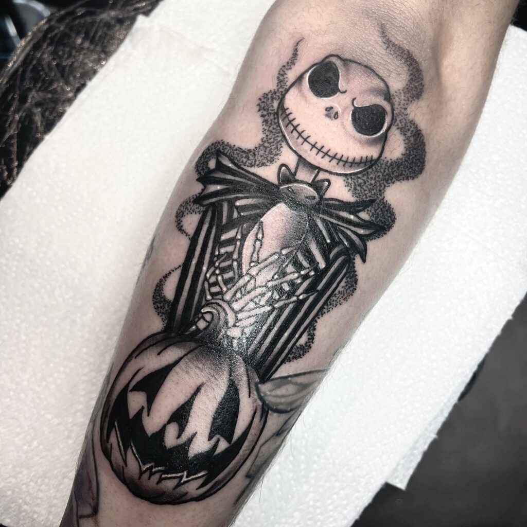 Jack Skellington with Pumpkin Tattoo Tattoo Design
