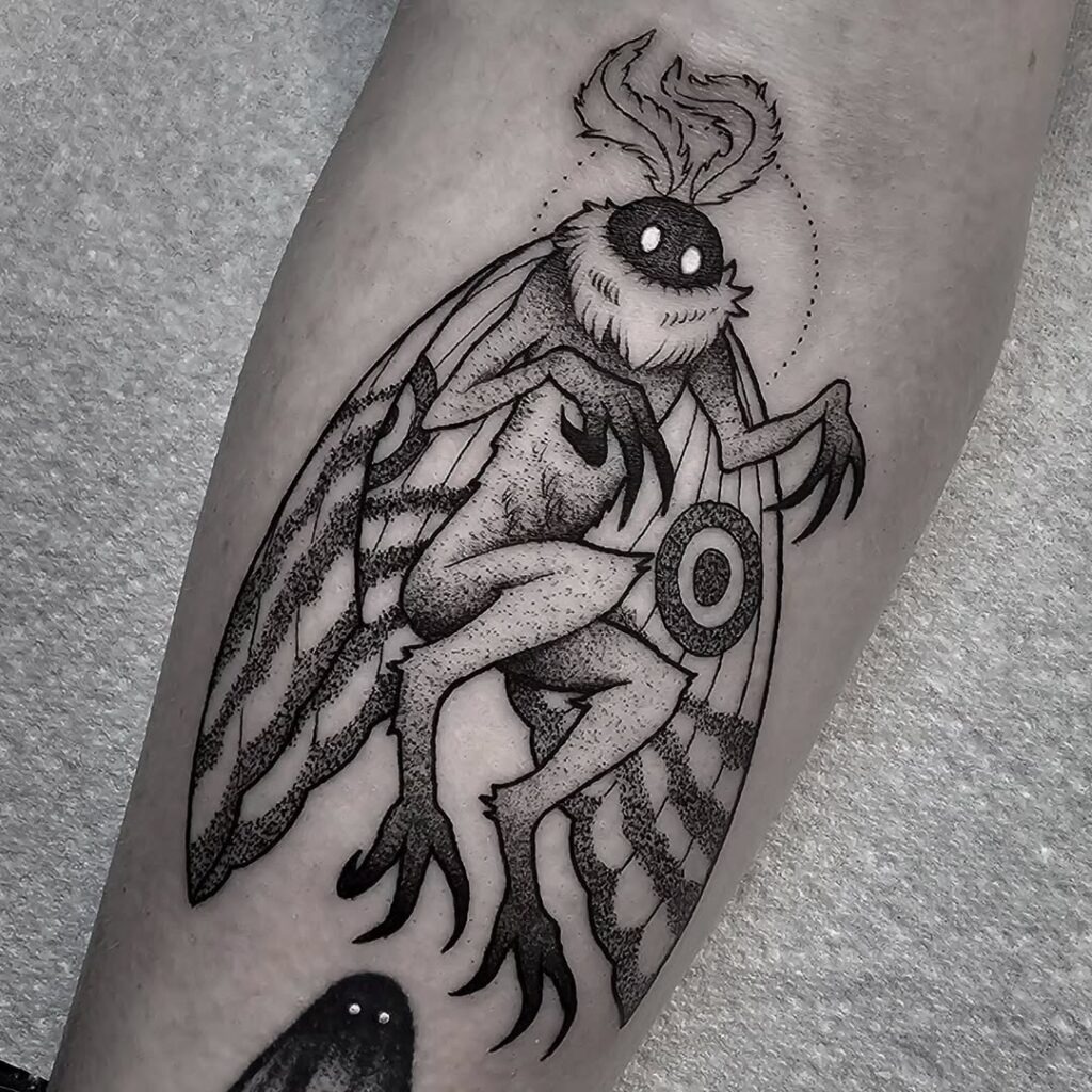 Mothman-Inspired Creature Tattoo Tattoo Design